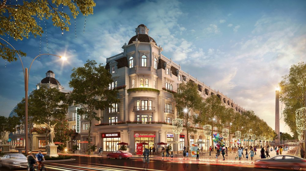 Shophouse dự án Danko City Thái Nguyên theo phong cách tân cổ điển