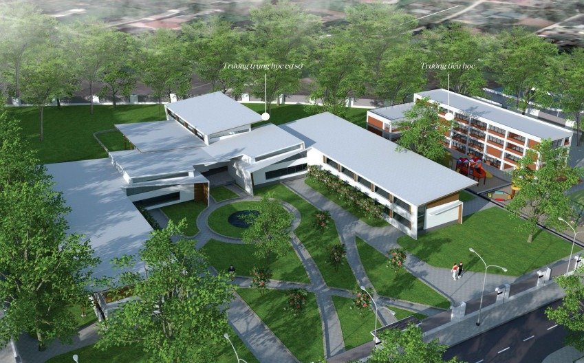 Phối cảnh trường liên cấp tại Chí Linh Palm City