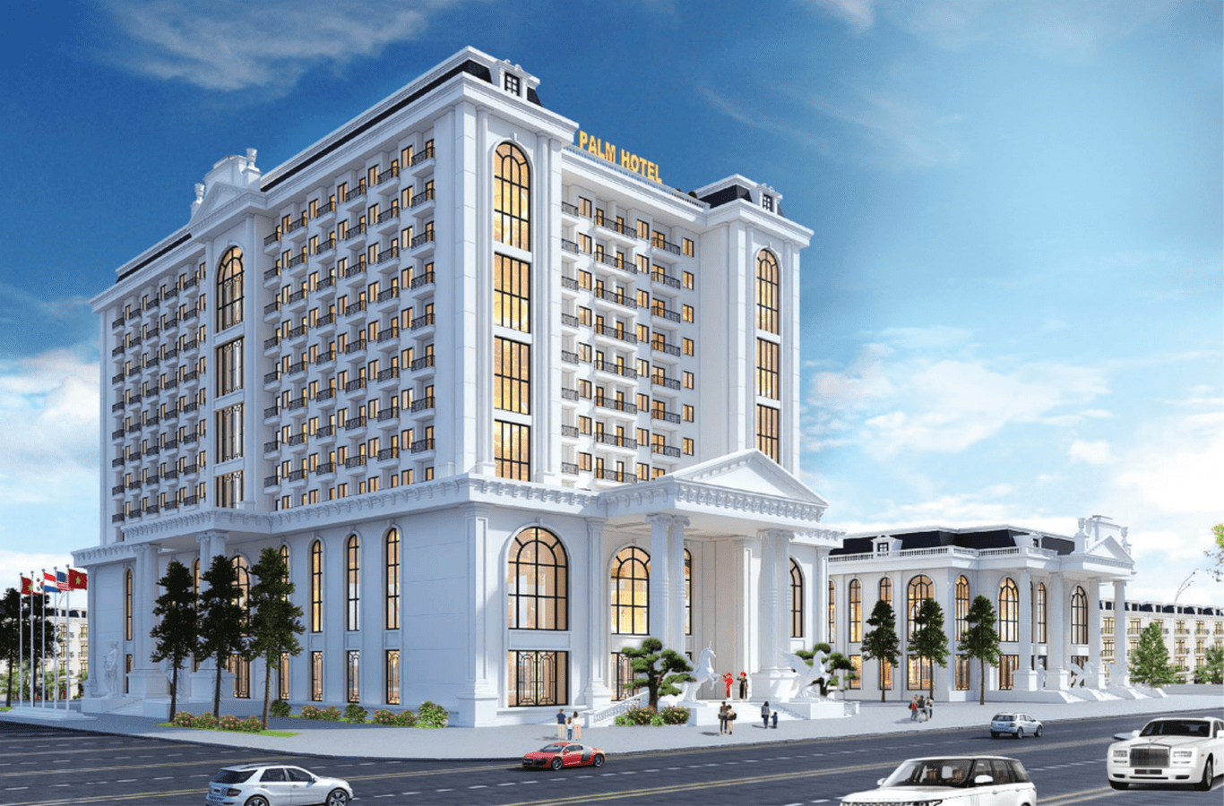 Phối cảnh khách sạn tại Chí Linh Palm City