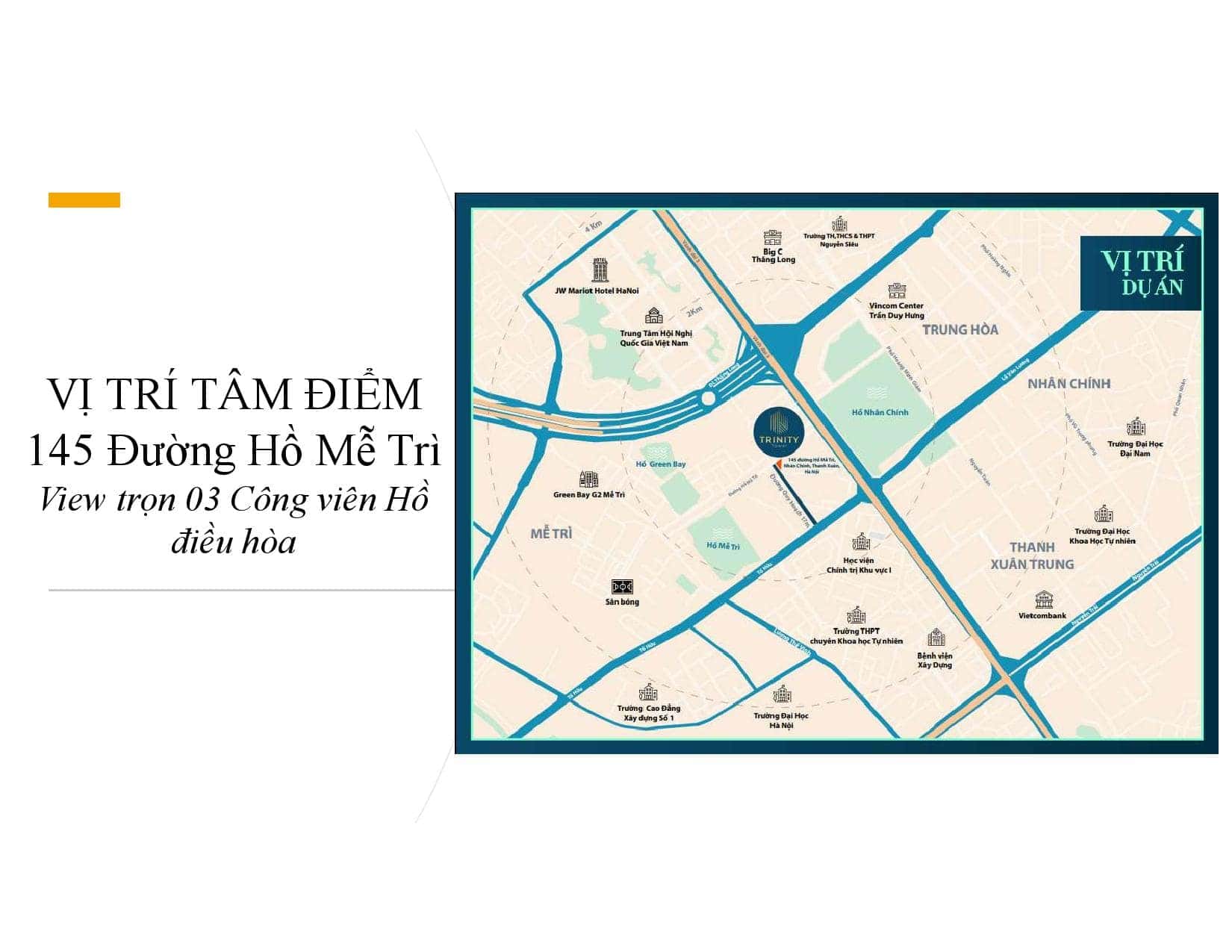 Chung cư Trinity Tower có vị trí đắc địa