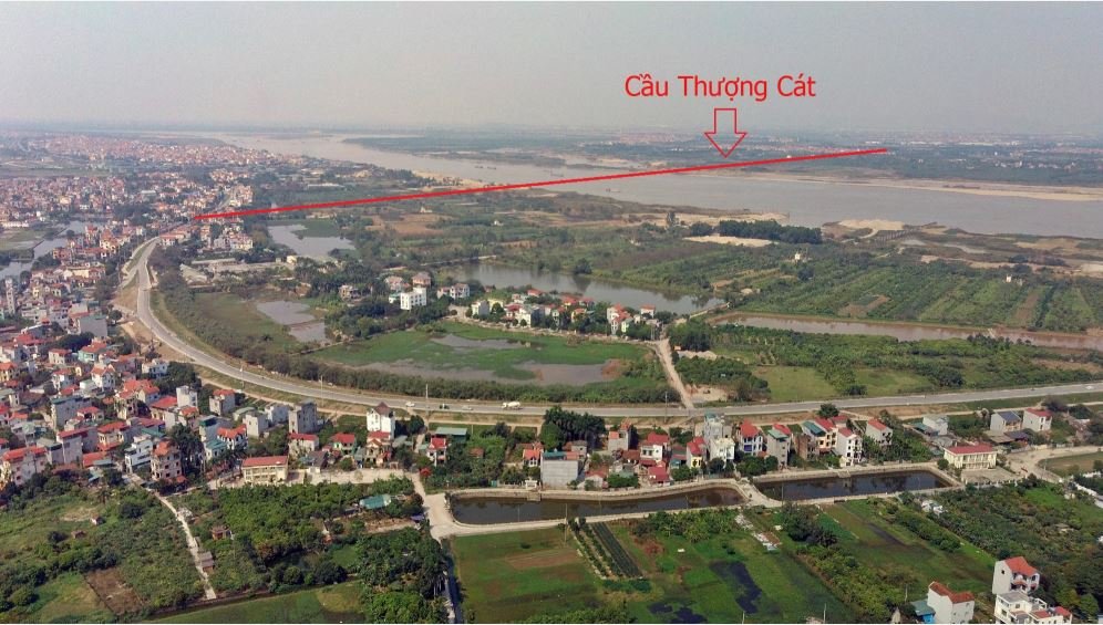 Cầu Thượng Cát nối liền đường vành đai 3.5 bắc qua sông Hồng