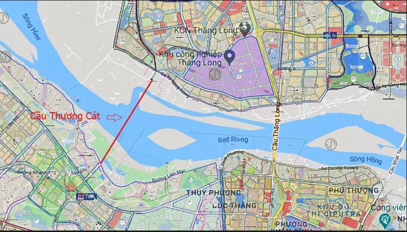 Bản đồ quy hoạch cầu Thượng Cát