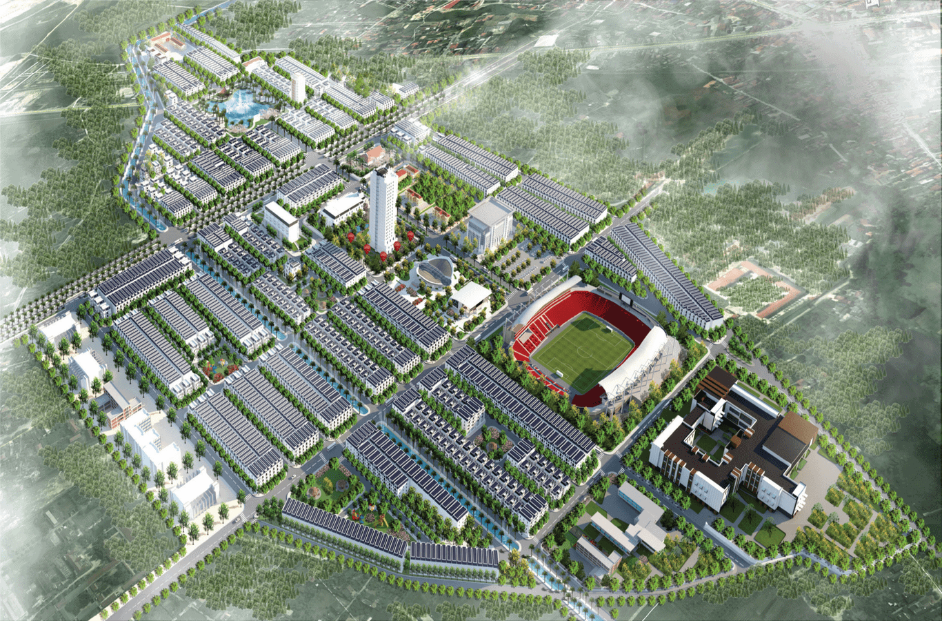 Phối cảnh tổng thể dự án Chí Linh Palm City