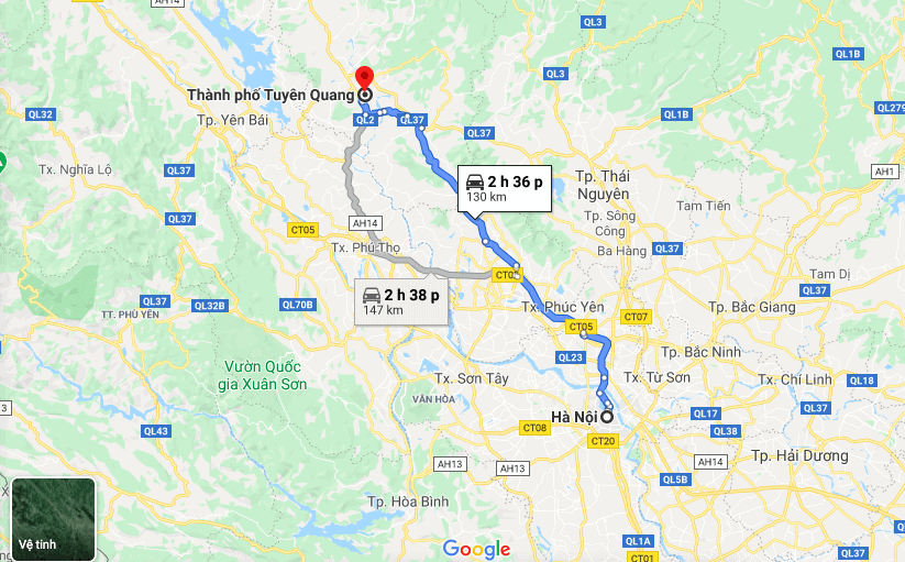 Tuyến đường Tuyên Quang - Hà Nội