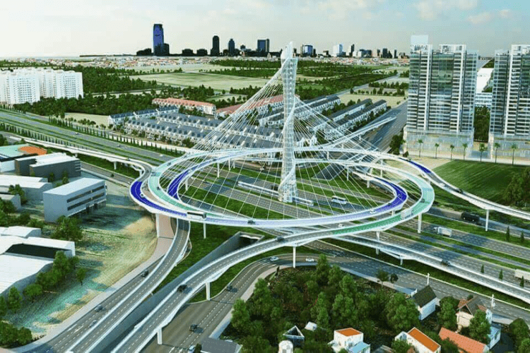 Thiết kế nút giao số 1 đường Vành đai 4 Hà Nội