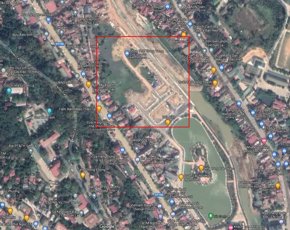 Bản đồ thực tế khu vực dự án Tnr Grand Palace Sơn La