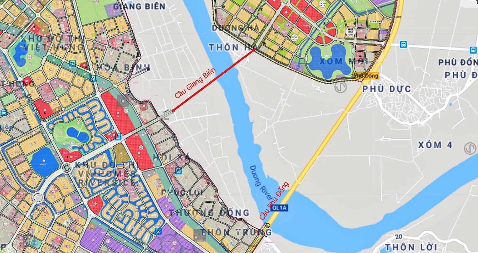 Bản đồ quy hoạch cầu Giang Biên