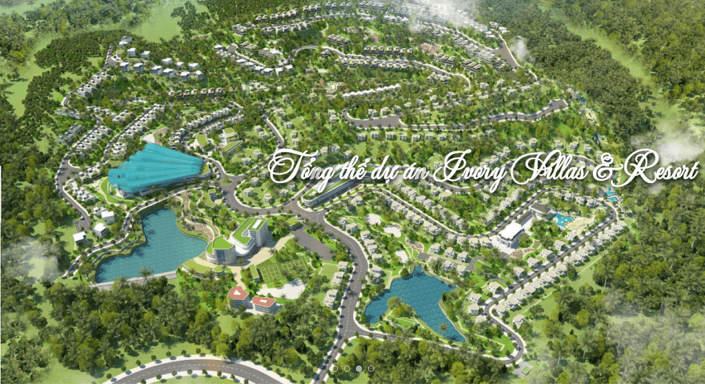 Phối cảnh tổng thể dự án Ivory Villas & Resort Lương Sơn, Hòa Bình 