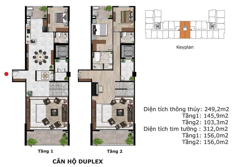 Thiết kế căn hộ Duplex Eden Garden Thái Bình